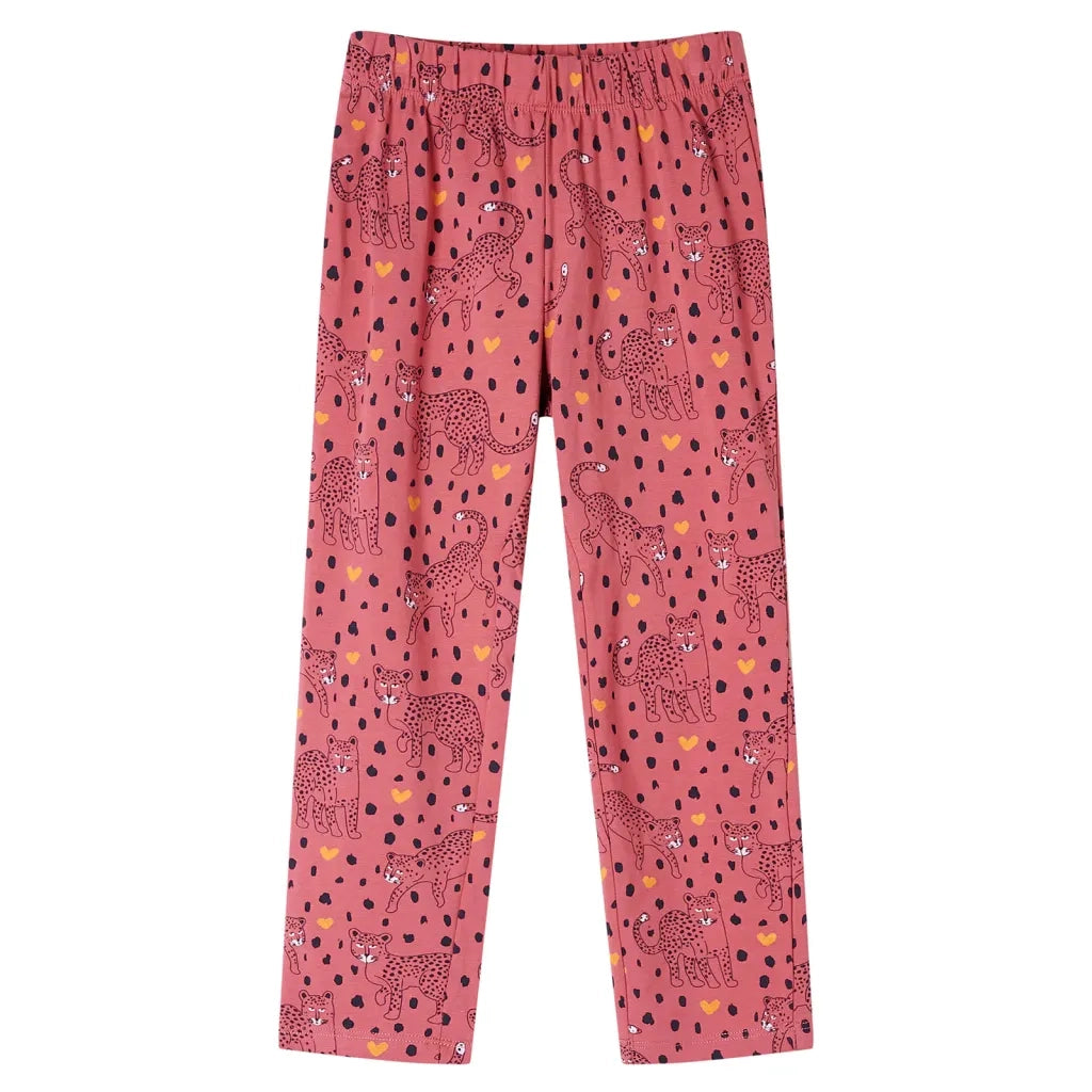 Pigiama da Bambina a Maniche Lunghe Rosa Antico 92