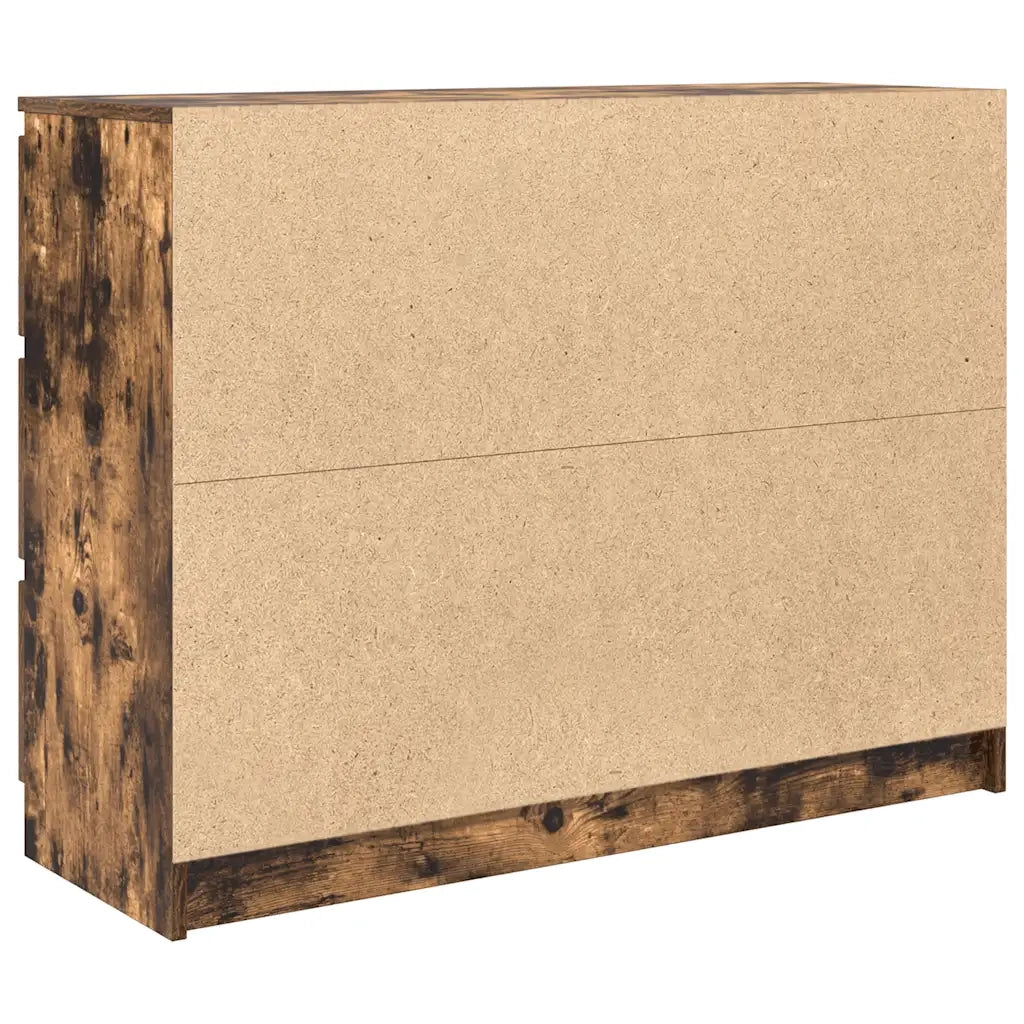 Credenza Rovere Fumo 100x35x76 cm in Legno Multistrato