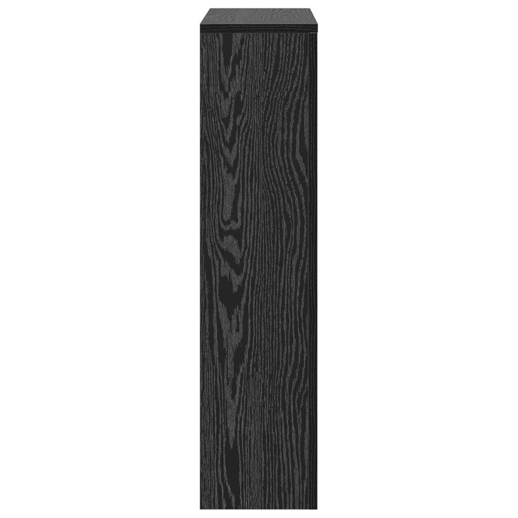 Copertura Radiatore Rovere Nero 78x20x82 cm Legno Ingegnerizzato