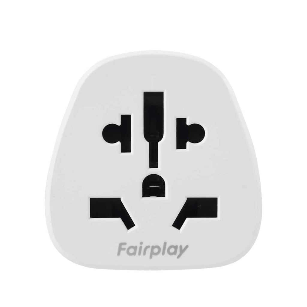 Adattatore da Viaggio Universale per Francia Tipo E / F 15A 3750W 250V Bianco Fairplay
