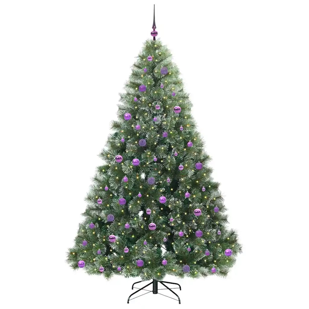 Albero di Natale artificiale con 300 LED Verde 210 cm PE e PVC 3397867