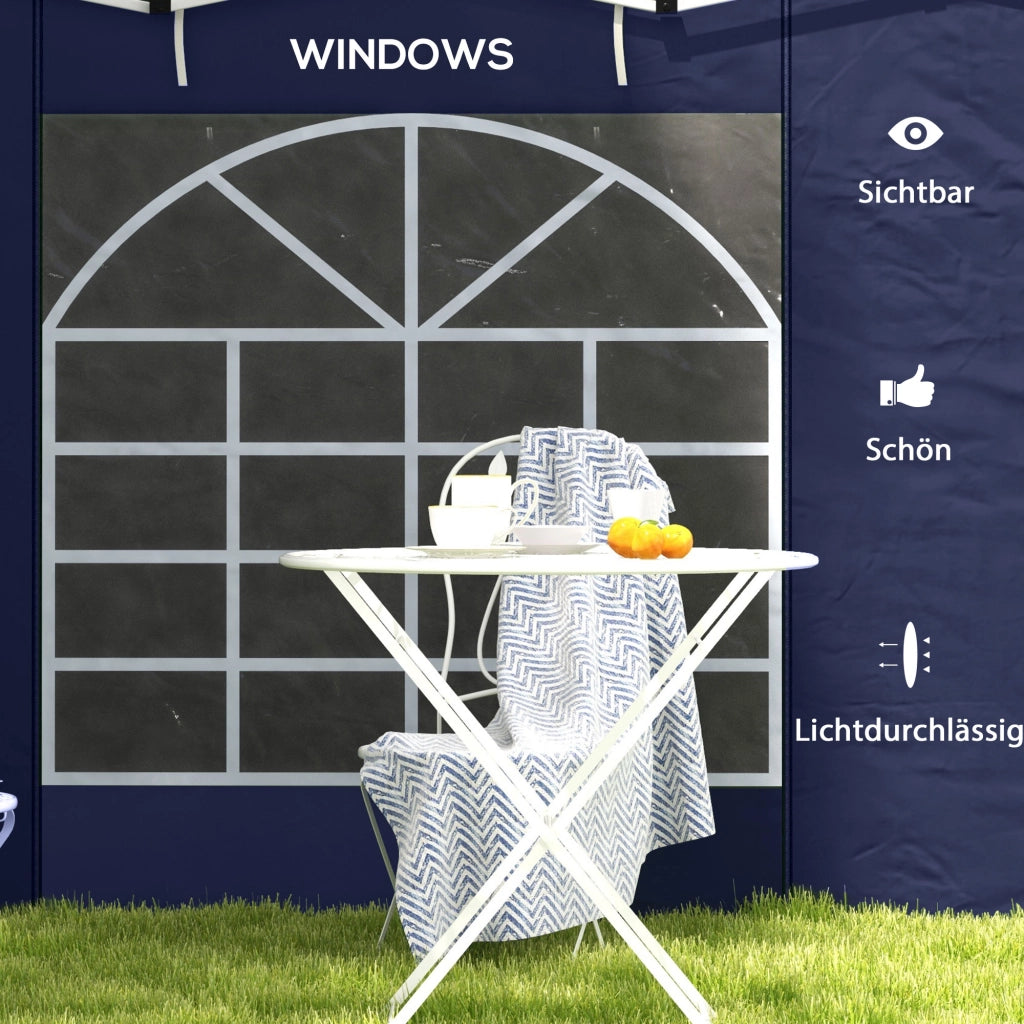 Tende da giardino 2 pezzi per gazebo 3x6m o 3x3m ¨C zephmum ¨C Blu