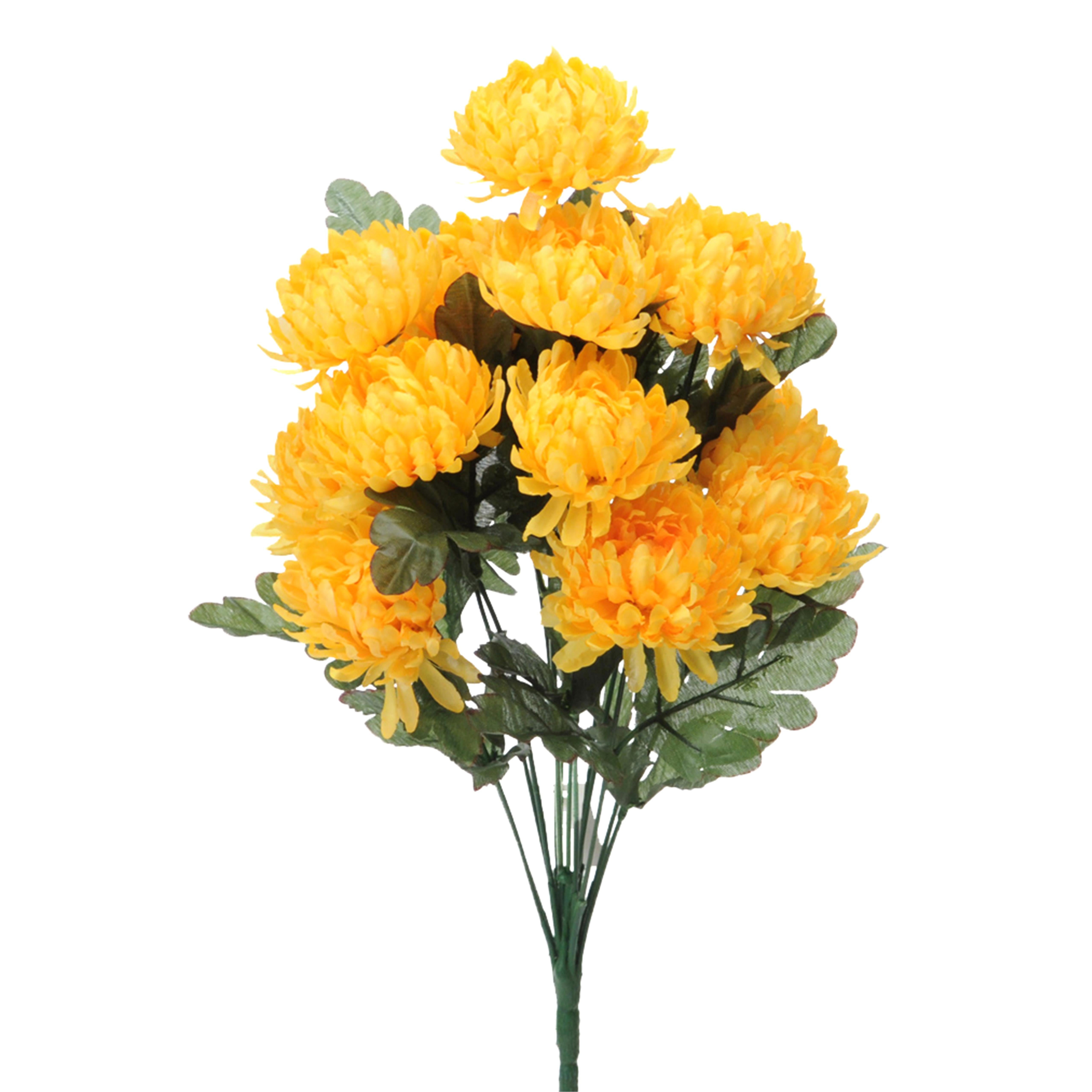 Set 3 Cespugli di Astro con 14 Fiori H 46 cm