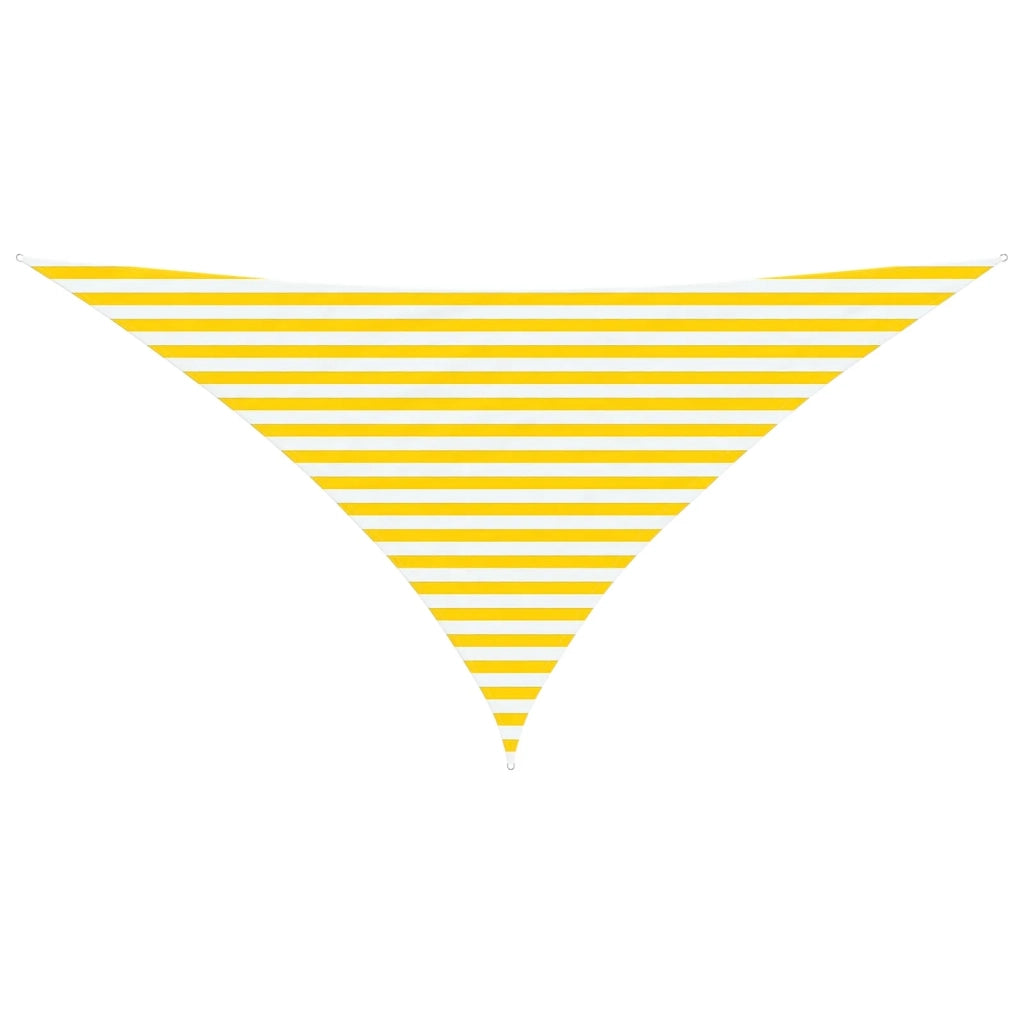 Vela Parasole | Telo Ombra | Vela da ombra solare Giallo e Bianco 3,5 x 3,5 x 4,9 m