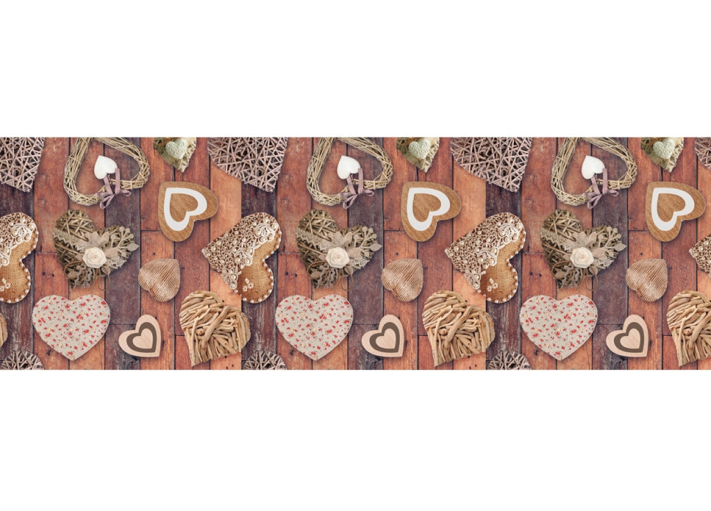 Tappeto Passatoia Antiscivolo Disegno Shabby Legno Chiaro - 50x100 - Shabby Legno