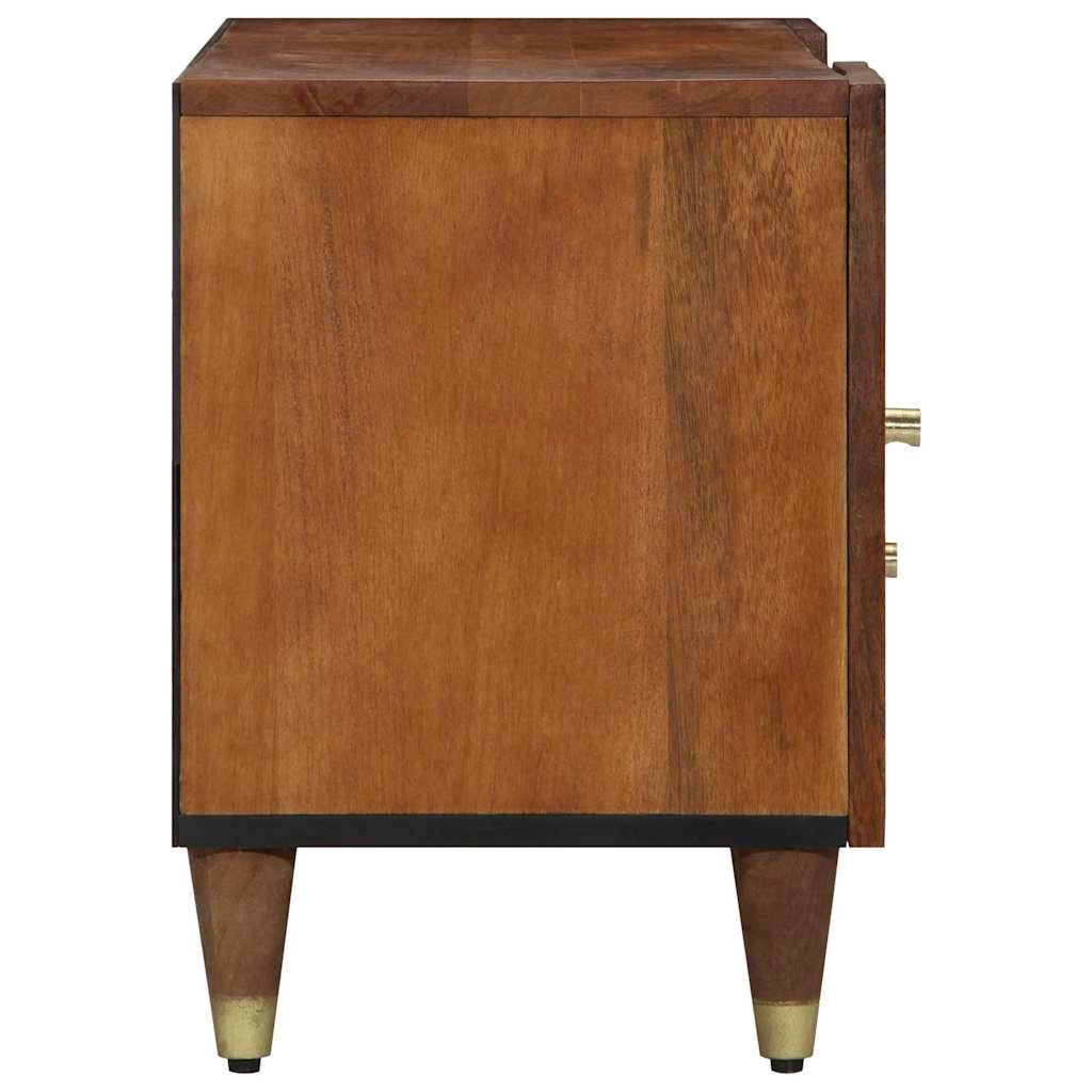 Mobile porta TV moderno e minimalista per interni 105 x 33 x 46 cm in legno massello di mango marrone miele 02_0057873