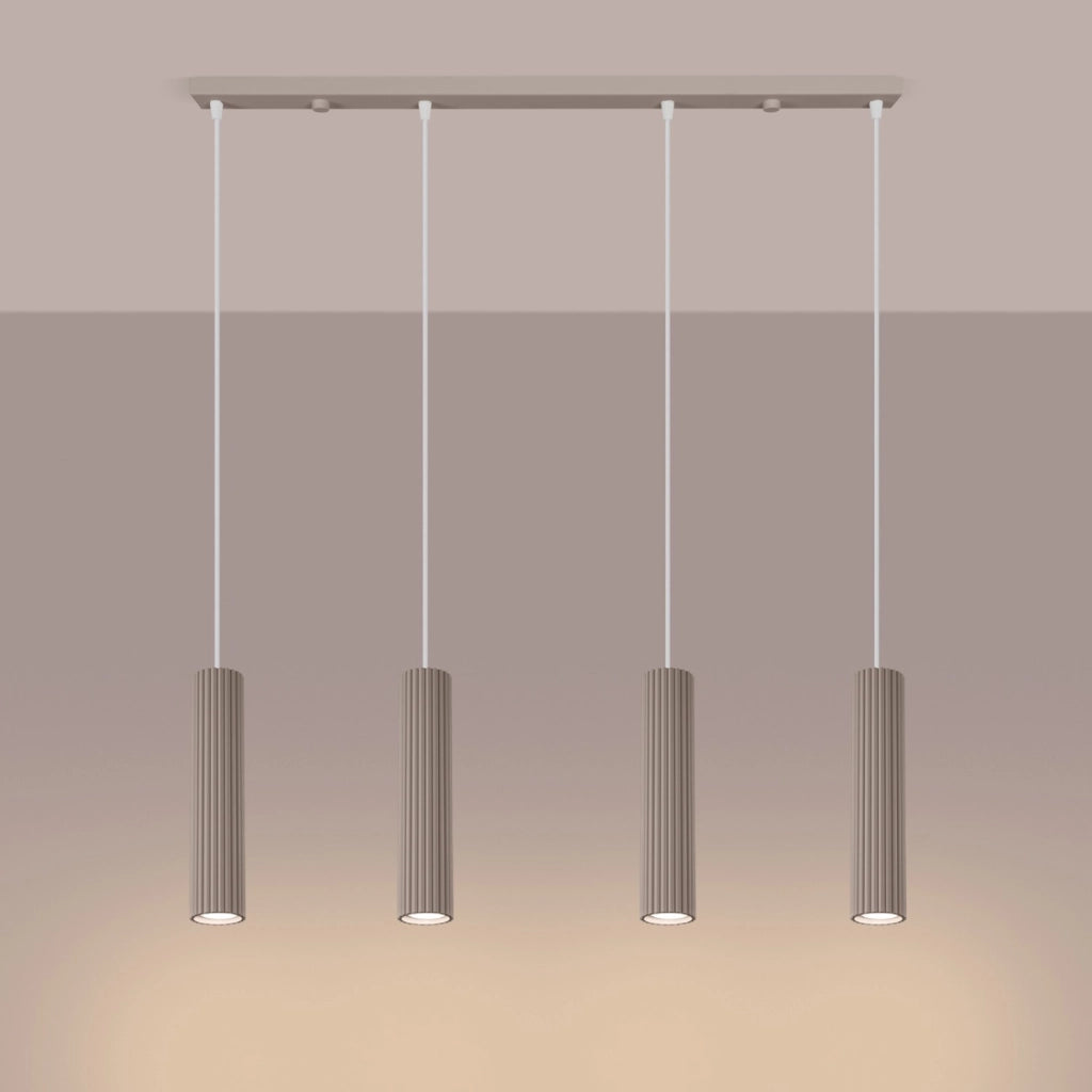 Lampada a sospensione KARBON 4L taupe