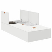 Letto singolo | Letto per adulti | Struttura letto con contenitore Bianco 80 x 200 cm