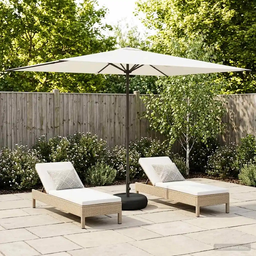Ombrellone da giardino-Parasole da Giardino con Base 200 x 300 cm Poliestere 950738