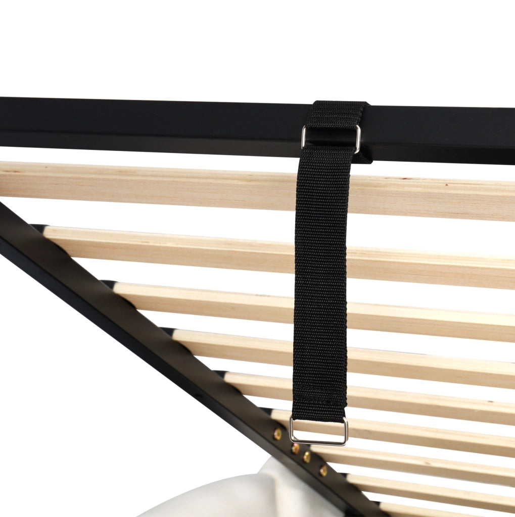 Letto imbottito 90x200 cm in velluto beige con vano idraulico, USB e tasche