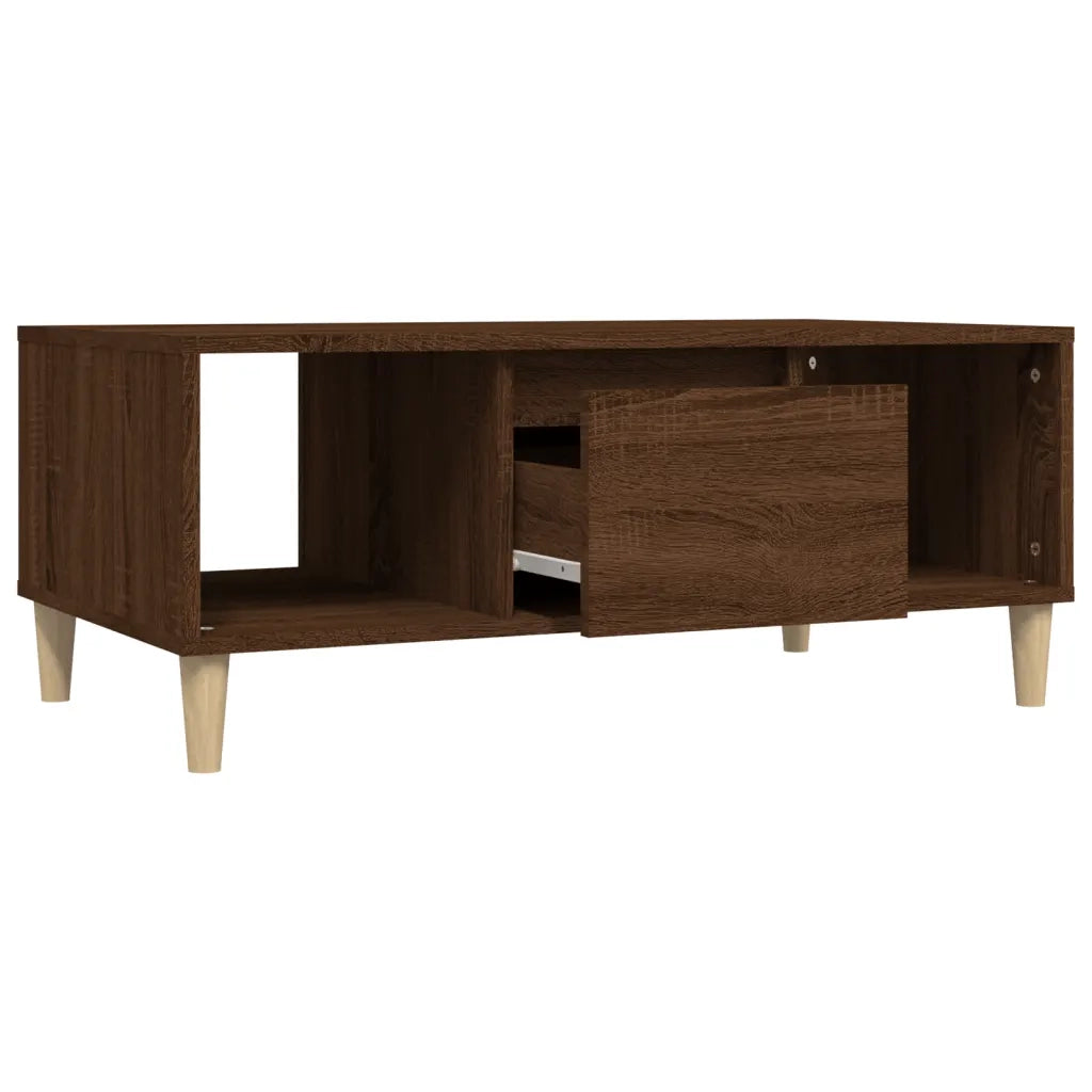 Tavolino da Salotto Rovere Marrone 90x50x36,5 cm in Multistrato 821067