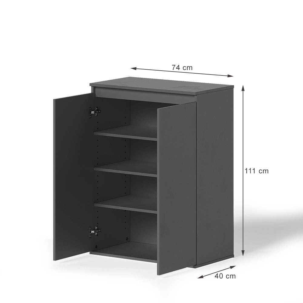 Vicco Credenza Antracite 74 x 99.6 cm con 2 porte