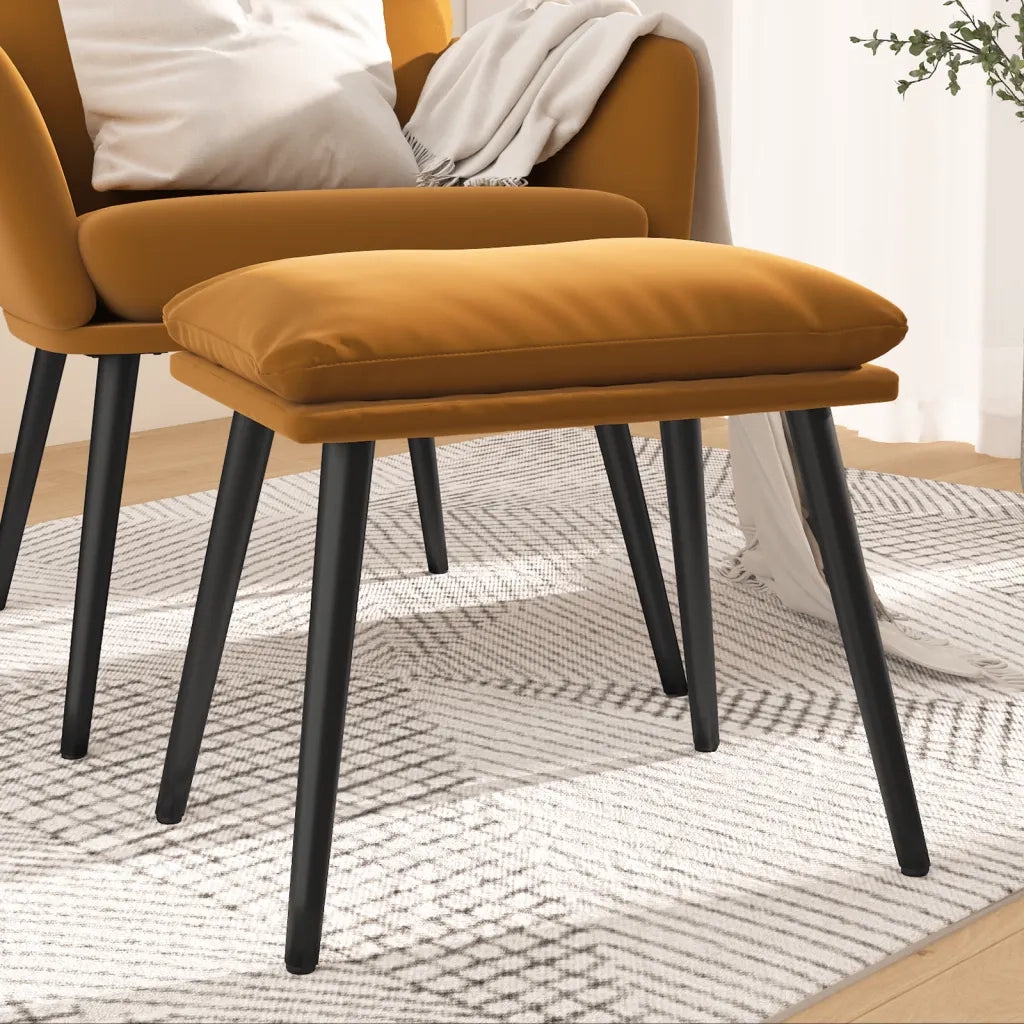 vidaXL Poggiapiedi Marrone 45x29,5x35 cm in Velluto