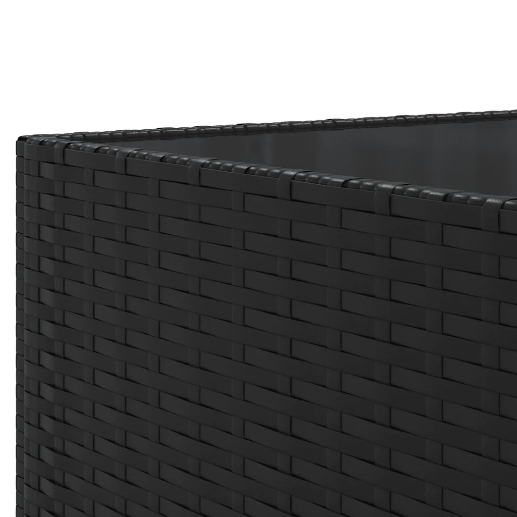 Set Divani da Giardino 5 pz con Cuscini Nero in Polyrattan 3308012