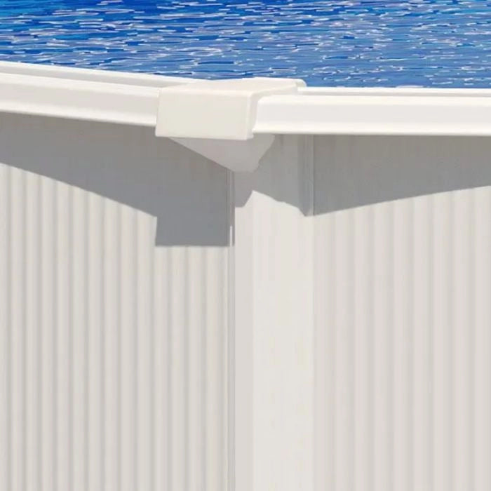 Piscina Fuori Terra Steel White - 6,10 X 3,65 X H.1,32 M - Kit Base