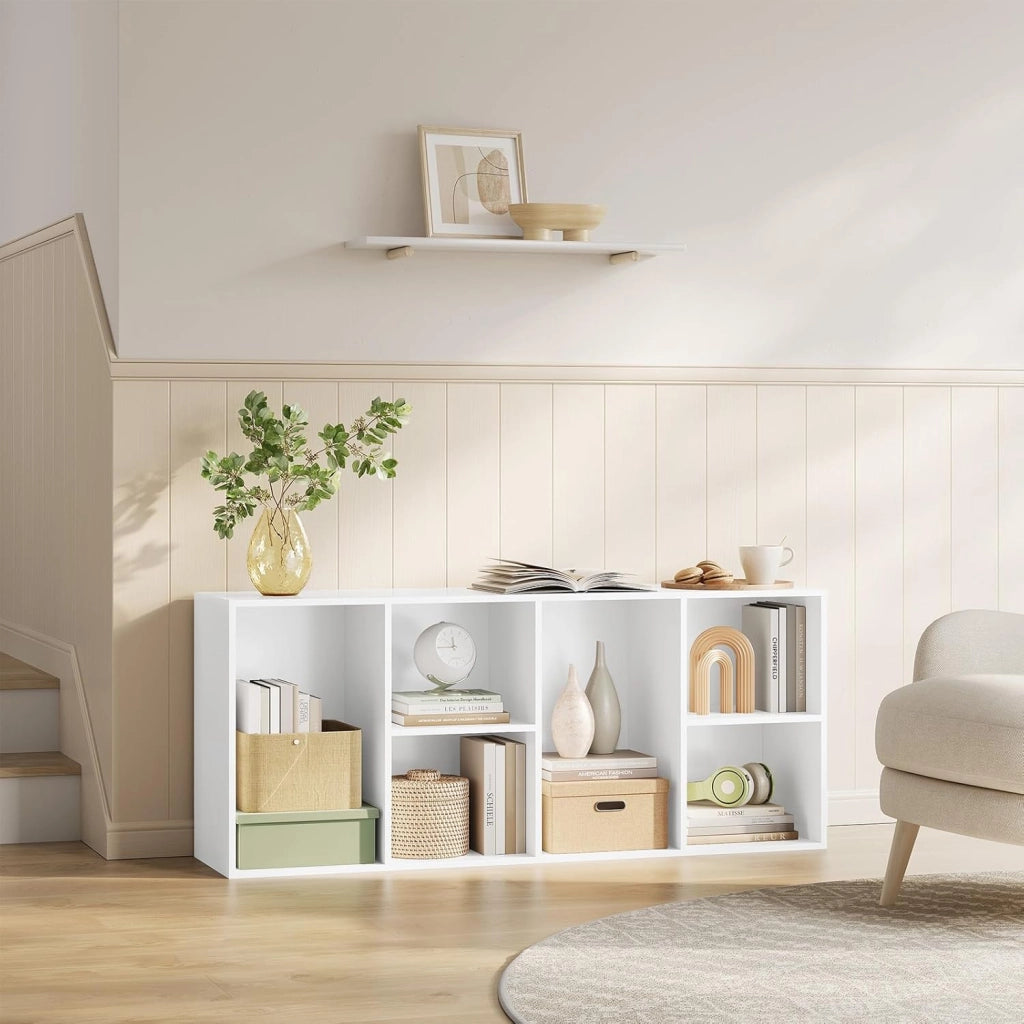Libreria a 6 Cubi Mensola di Legno Scaffale da Esposizione per Casa e Ufficio Porta Libri SK005ws