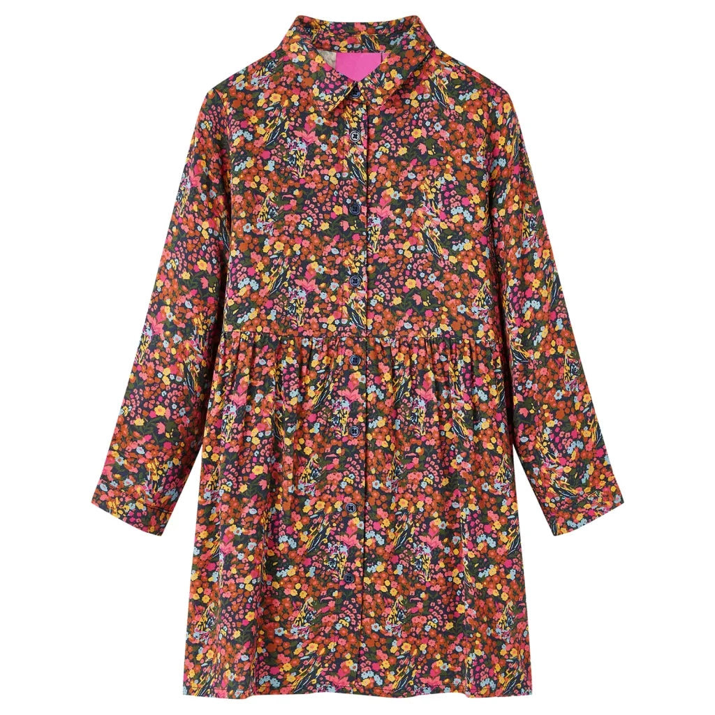 Abito da Bambina a Maniche Lunghe Multicolore 116cod mxl 84259