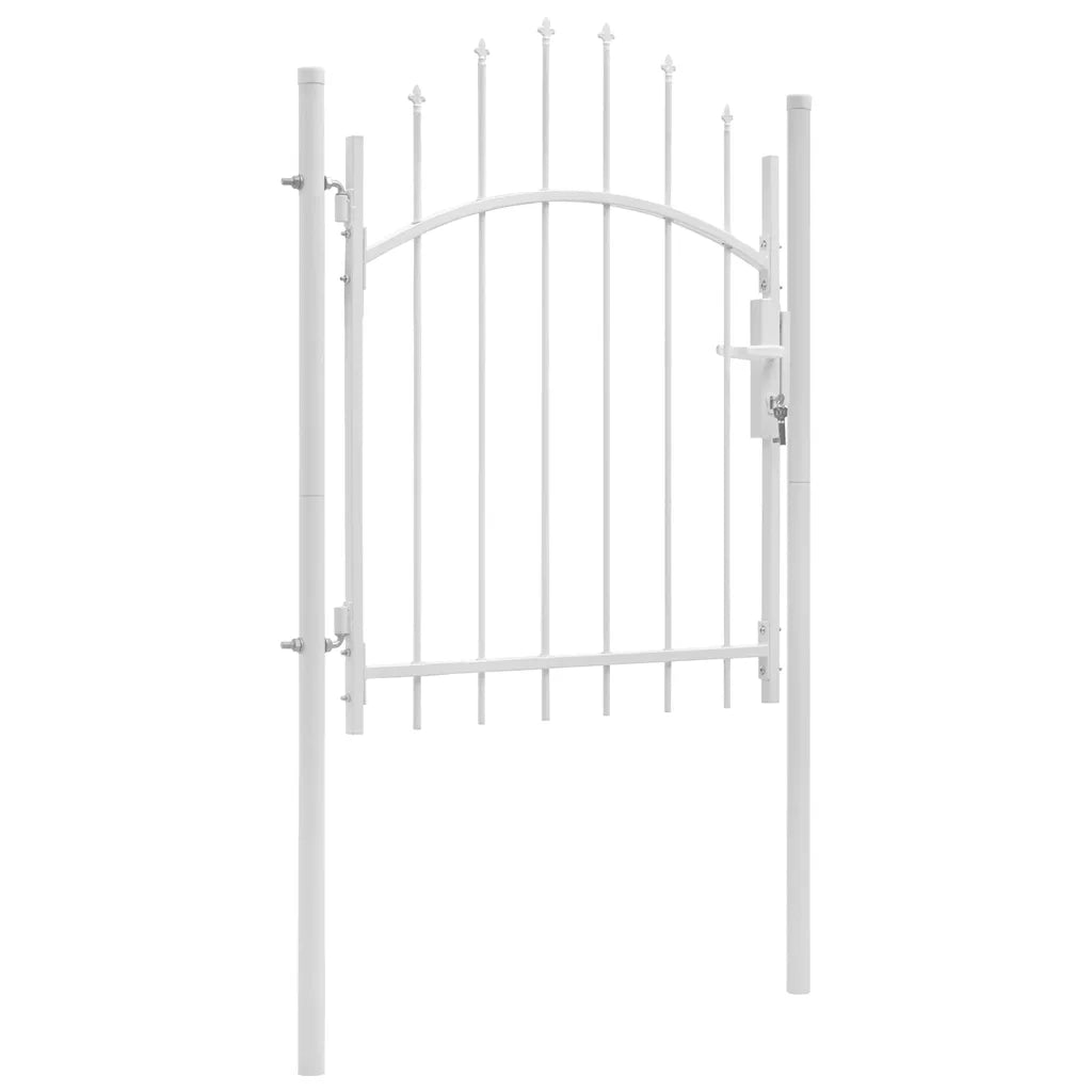 Cancello da Giardino Woerden in Acciaio 1x1,25m Bianco 143064