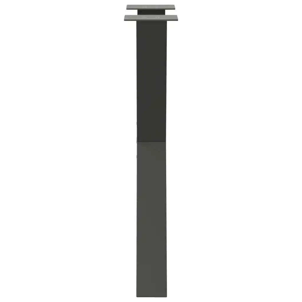 Gambe per tavolo da pranzo a forma di X 2 pz Antracite 50x(72-73) cm Acciaio 4012970