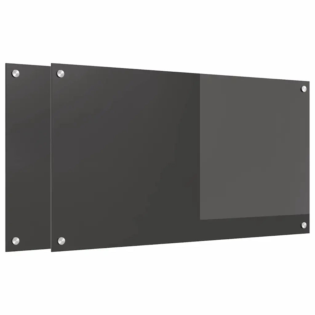 Schienale da cucina 2 pcs Grigio scuro 90 x 50 cm 3415465