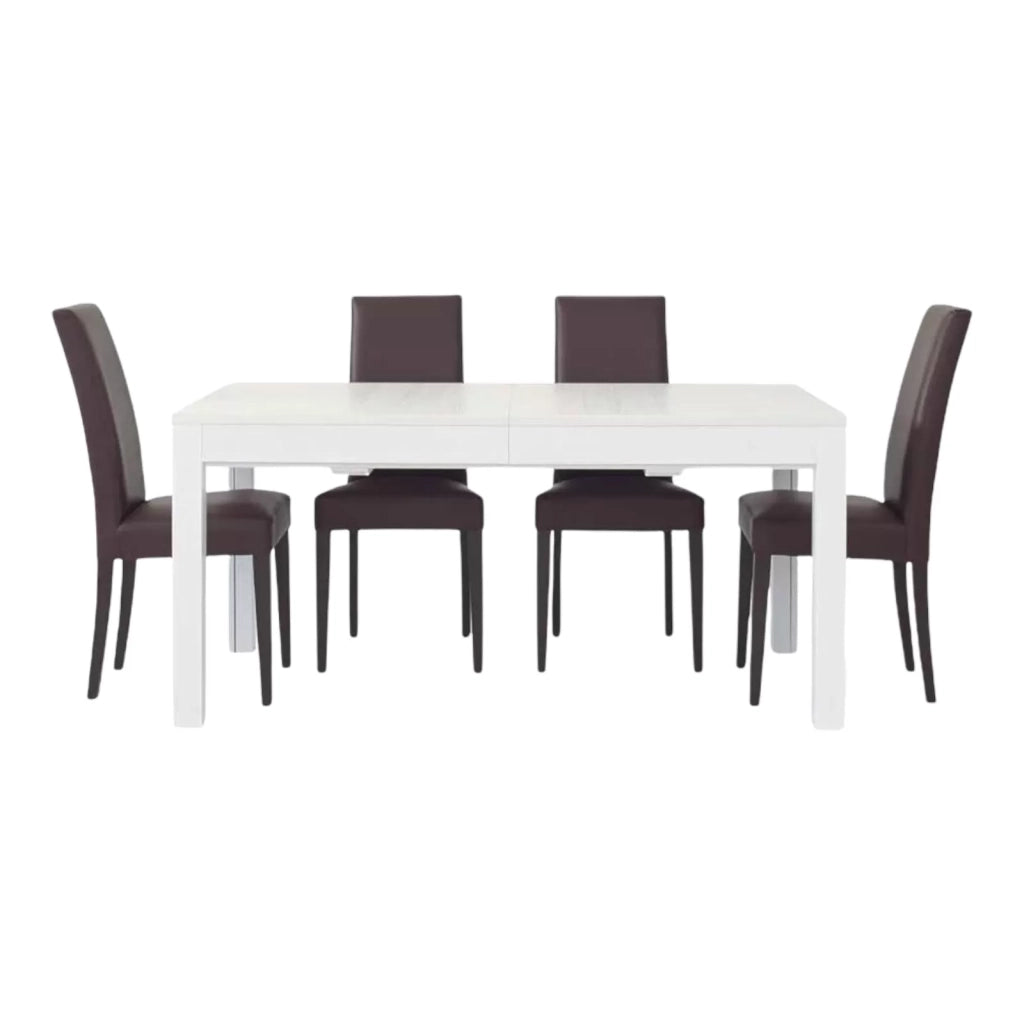 Tavolo moderno bianco frassino 180x90x76 allungabile (551) - Mobili 2G