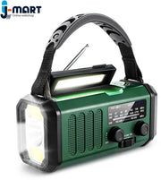 Radio Solare Portatile con Lampada - Radio di Emergenza - Riscaldabile - Batteria 10.000mAh - Powerbank - Dimensioni 16 x 6 x 8.5 cm
