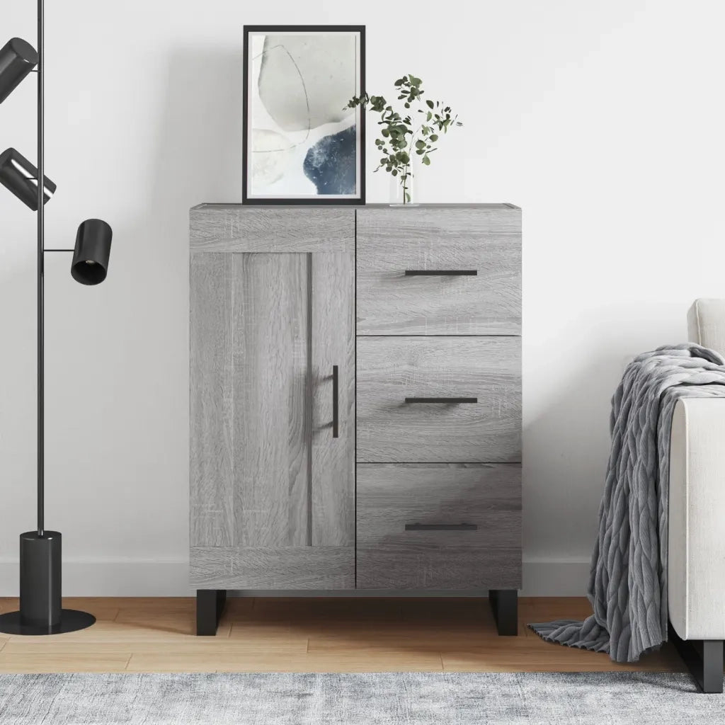vidaXL Credenza Grigio Sonoma 69,5x34x90 cm in Legno Multistrato