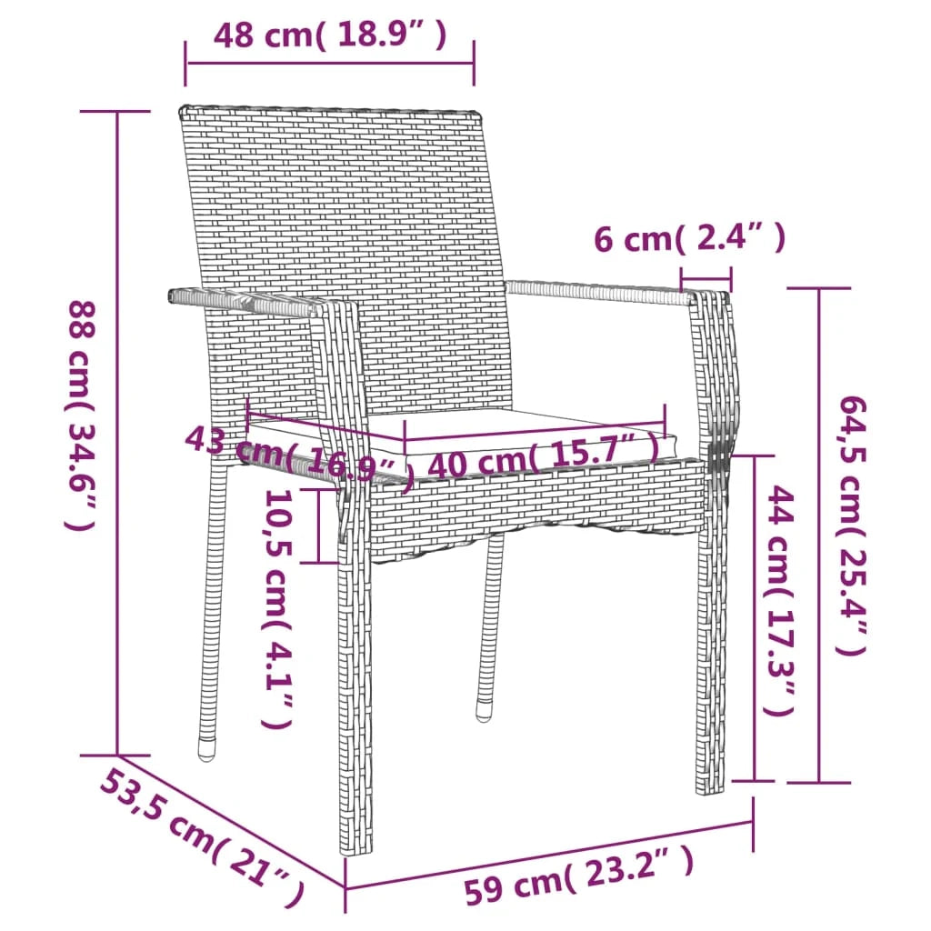 Set da pranzo da giardino per esterni da 5 pezzi con cuscini grigi 02_0013717