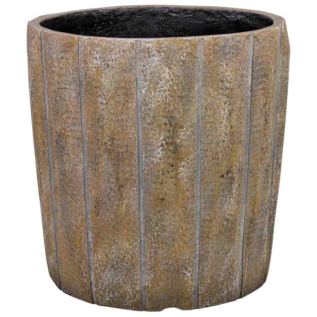 Vaso in fibra di vetro marrone 35,5x35,5x35,5 cm