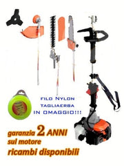 Decespugliatore a scoppio 4 funzioni 52 cc 2022 filo nylon in omaggio 15 metri