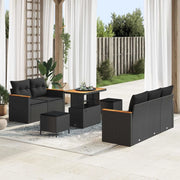 Set Divano da Giardino 8 pcs Nero polyrattan 3362989