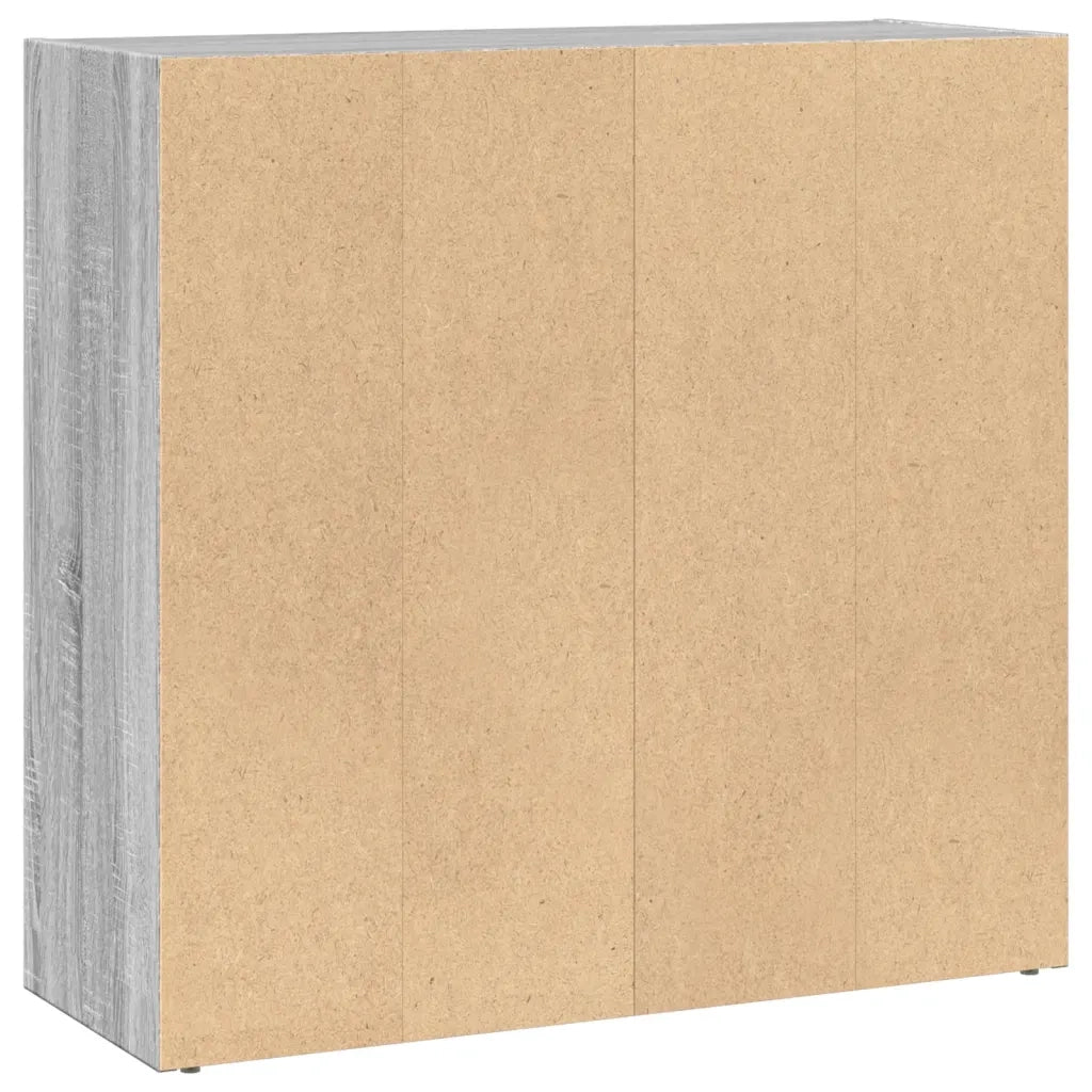 Libreria-Scaffale per Libri-Mobile di Stoccaggio Grigio Sonoma 80x30x77 cm in Legno Multistrato