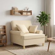 Poltrona XL con Cuscini Crema Tessuto 42043490