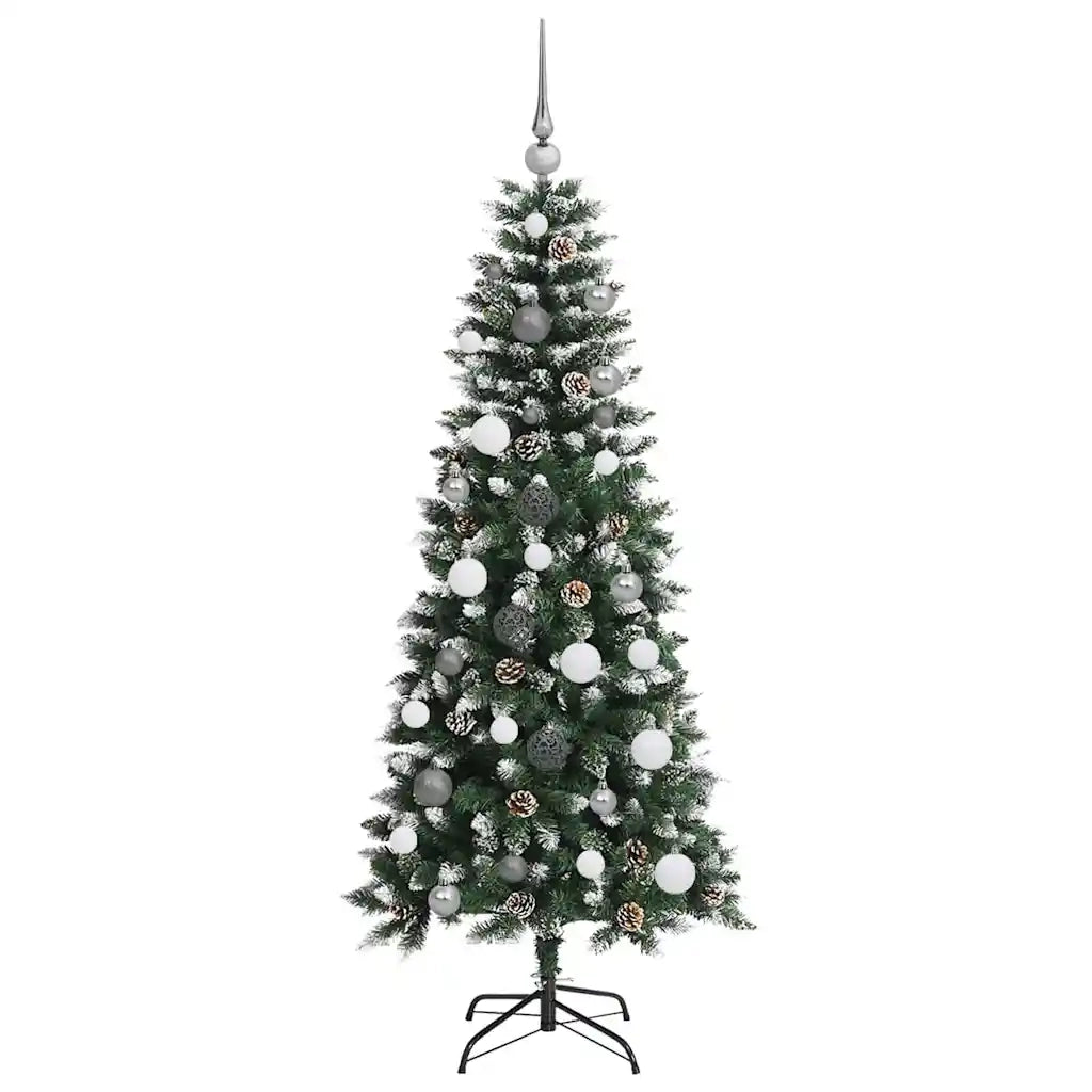 Albero di Natale artificiale con 150 LED Verde 150 cm 3395807