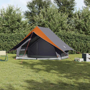 Tenda Familiare con tetto Grigio e arancione 256 x 256 x 185 cm 4100678