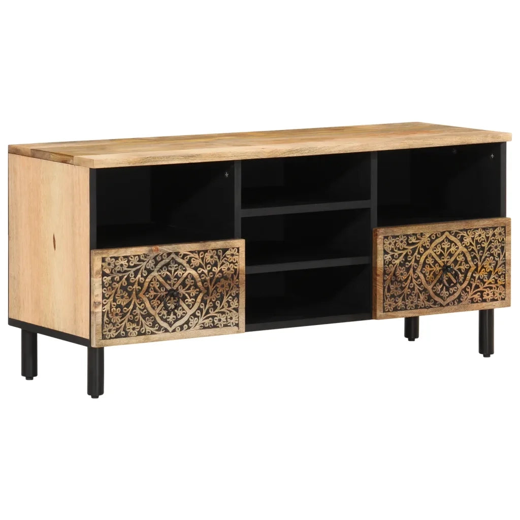 Mobile Porta TV 100x33x46 cm in Legno Massello di Mango 358230