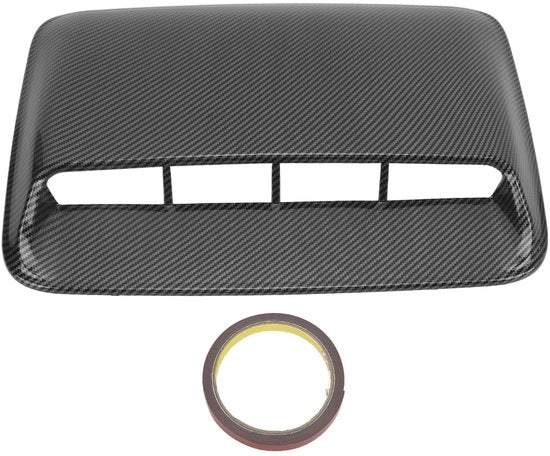 Capotiggia Universale in ABS - Tessuto a Nastro di Fibra di Carbonio - Accessorio per Auto - Ingresso di Ventilazione Decorativo - Dimensioni 40 x 28 cm - Capotiggia di Ventilazione