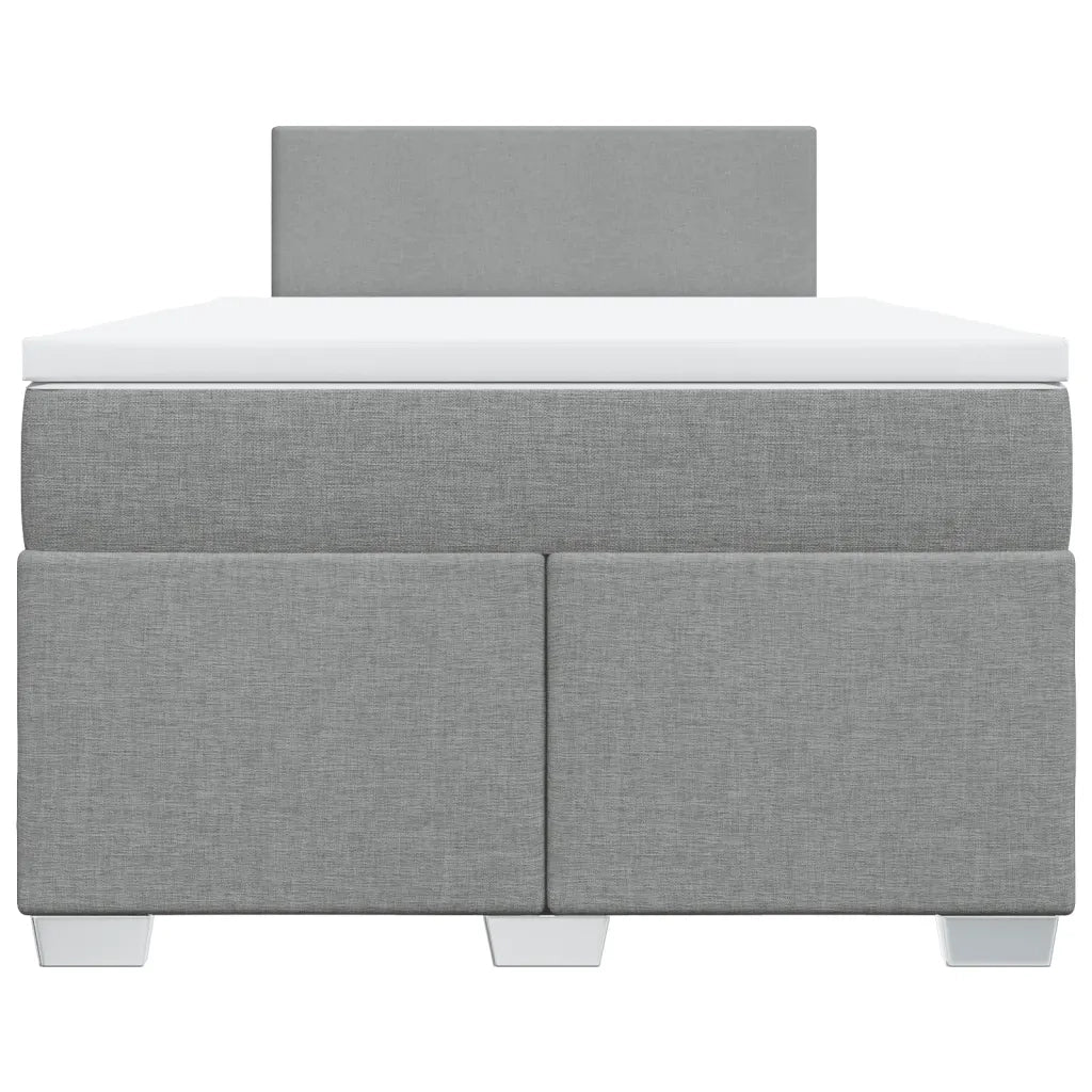 Giroletto a Molle con Materasso Grigio Chiaro 120x190cm Tessuto