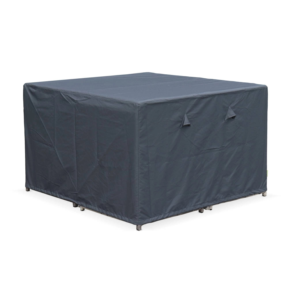 Set tavolo da giardino in resina con 8 poltrone + copertura di