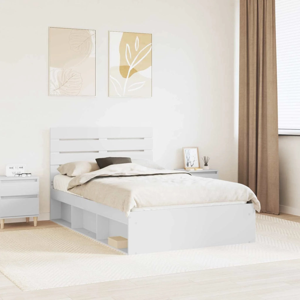 Struttura del letto Bianco 120 x 200 cm Pino massello 3411431
