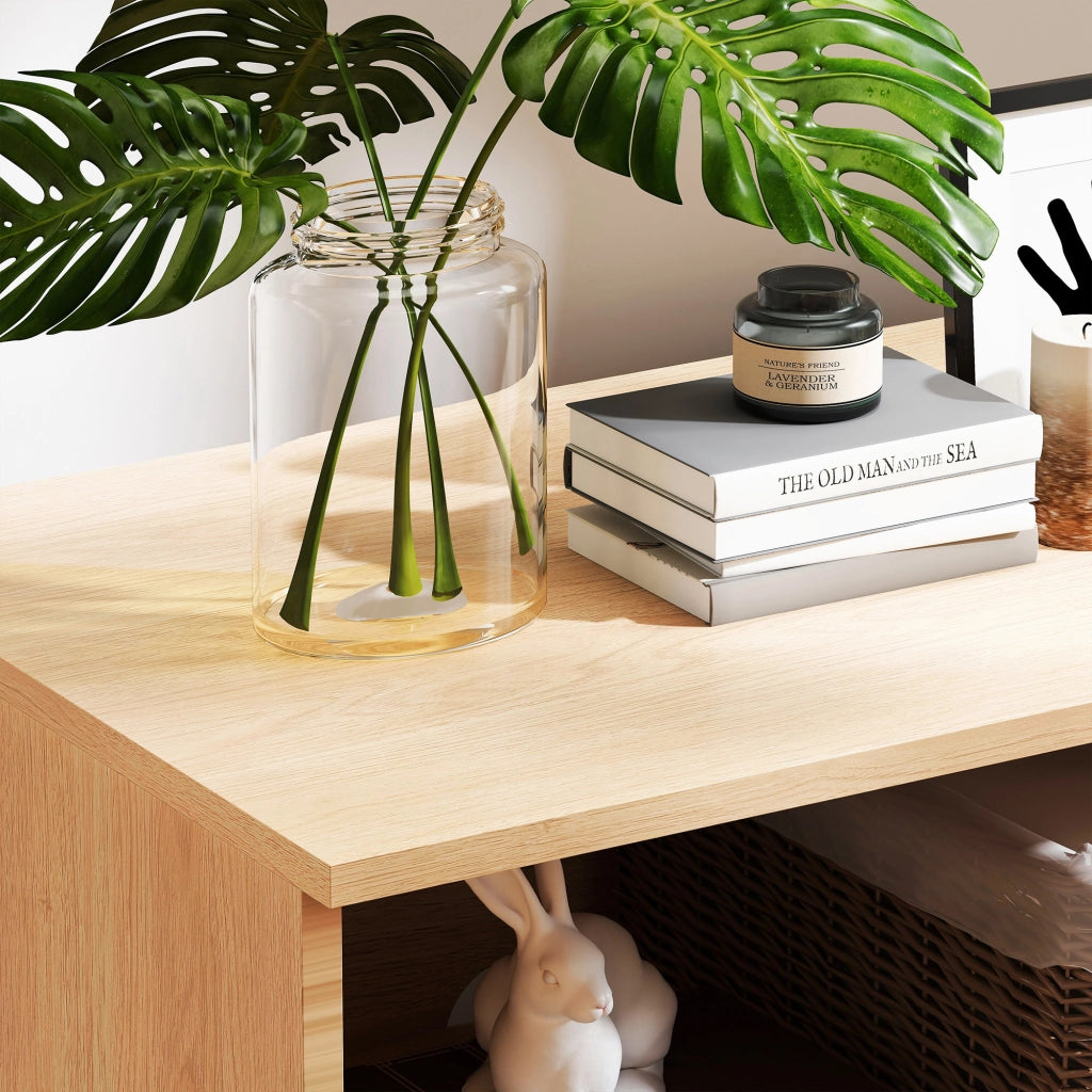 Mobile contenitore con 1 anta e ripiano; per soggiorno; in MDF naturale; 60×40×63 cm