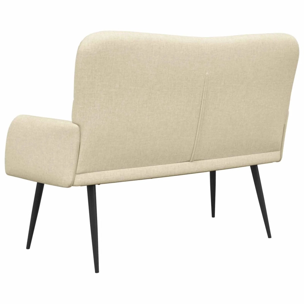 Sofa a Due Posti Crema 115 x 61 x 87 cm Tessuto
