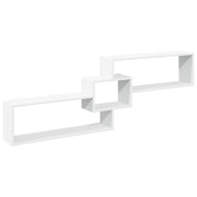 Armadietto a Muro | Mobile a Parete 158x18x53 cm Bianco in Legno Multistrato