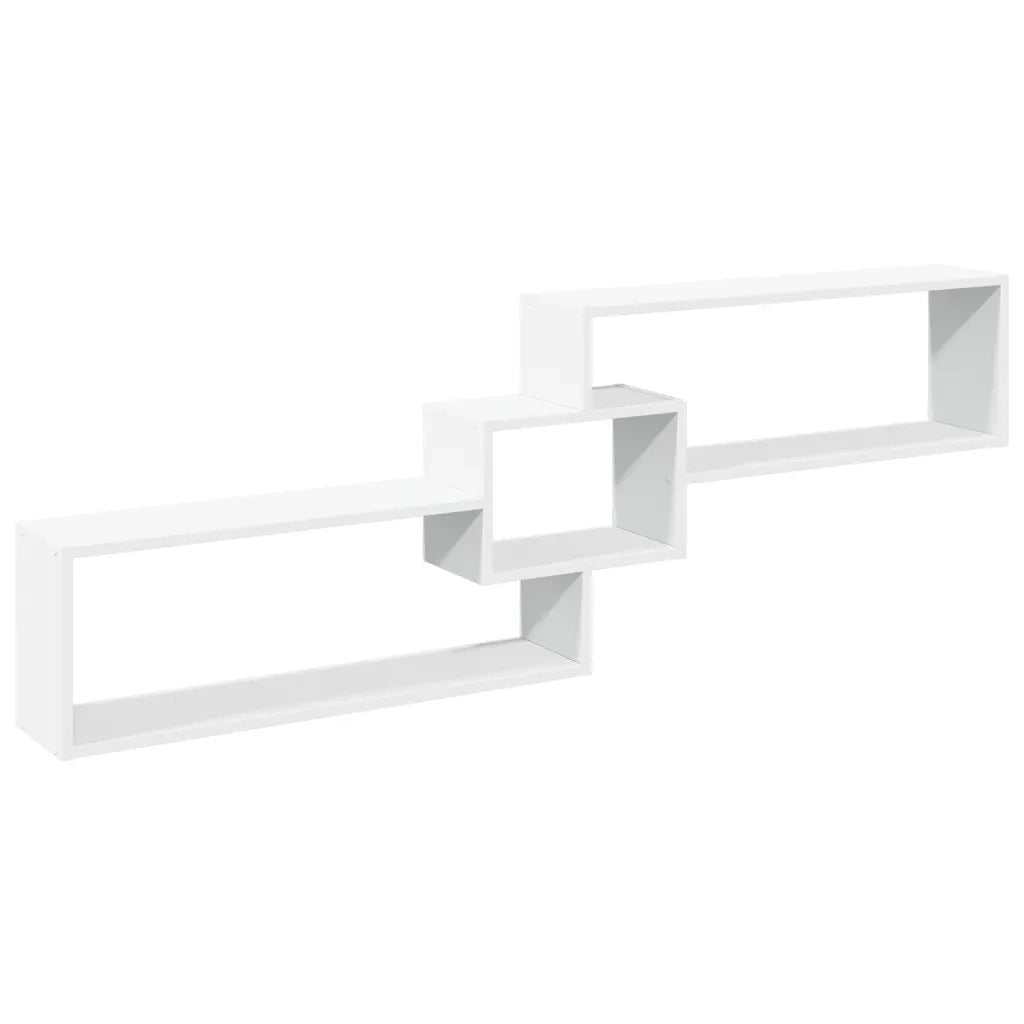 Armadietto a Muro | Mobile a Parete 158x18x53 cm Bianco in Legno Multistrato