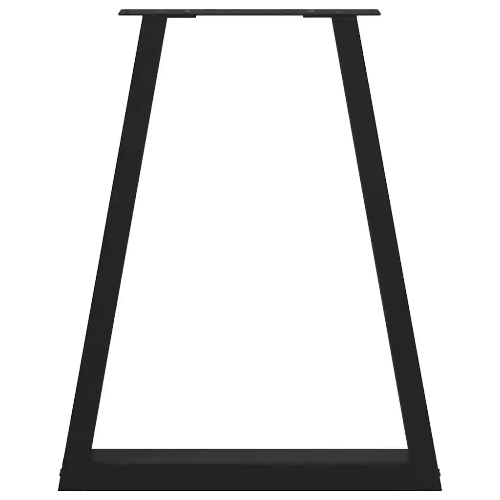 Gambe per tavolo da pranzo a forma di V 2 pz | Piede del tavolo nere 60x(72-73,3) cm in acciaio
