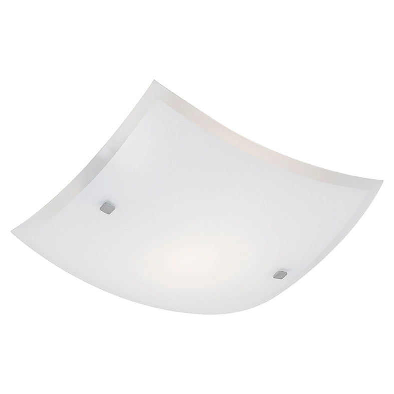 Plafoniera MILETO Rossini Group in vetro bianco satinato, diametro 50cm, attacco E27, ideale per illuminazione interna IP20 - MIE003B