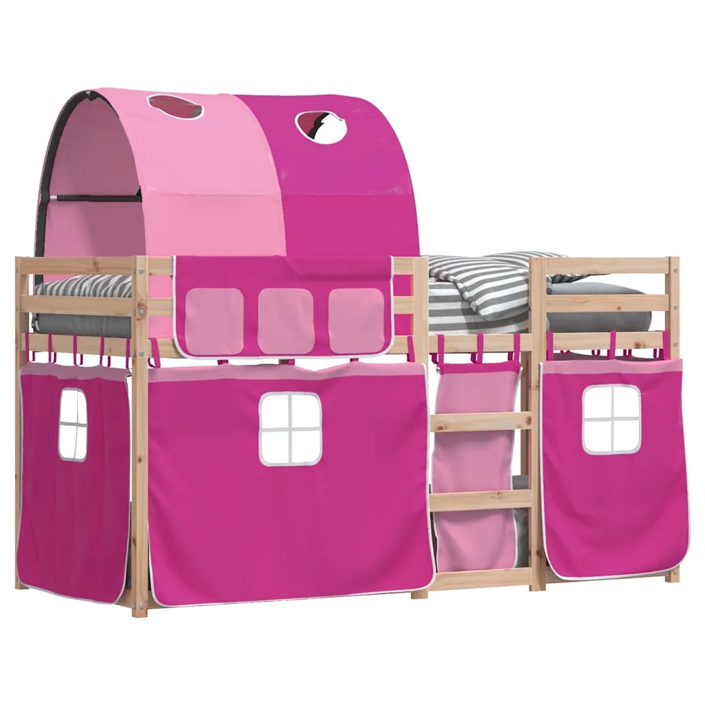 Letto a Castello senza Materasso Rosa 90x200 cm Legno di Pino 3283984
