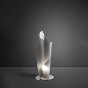 Lampada Da Scrivania-Ufficio Moderna Vela Polilux ® Argento 1 Luce E27 H70Cm
