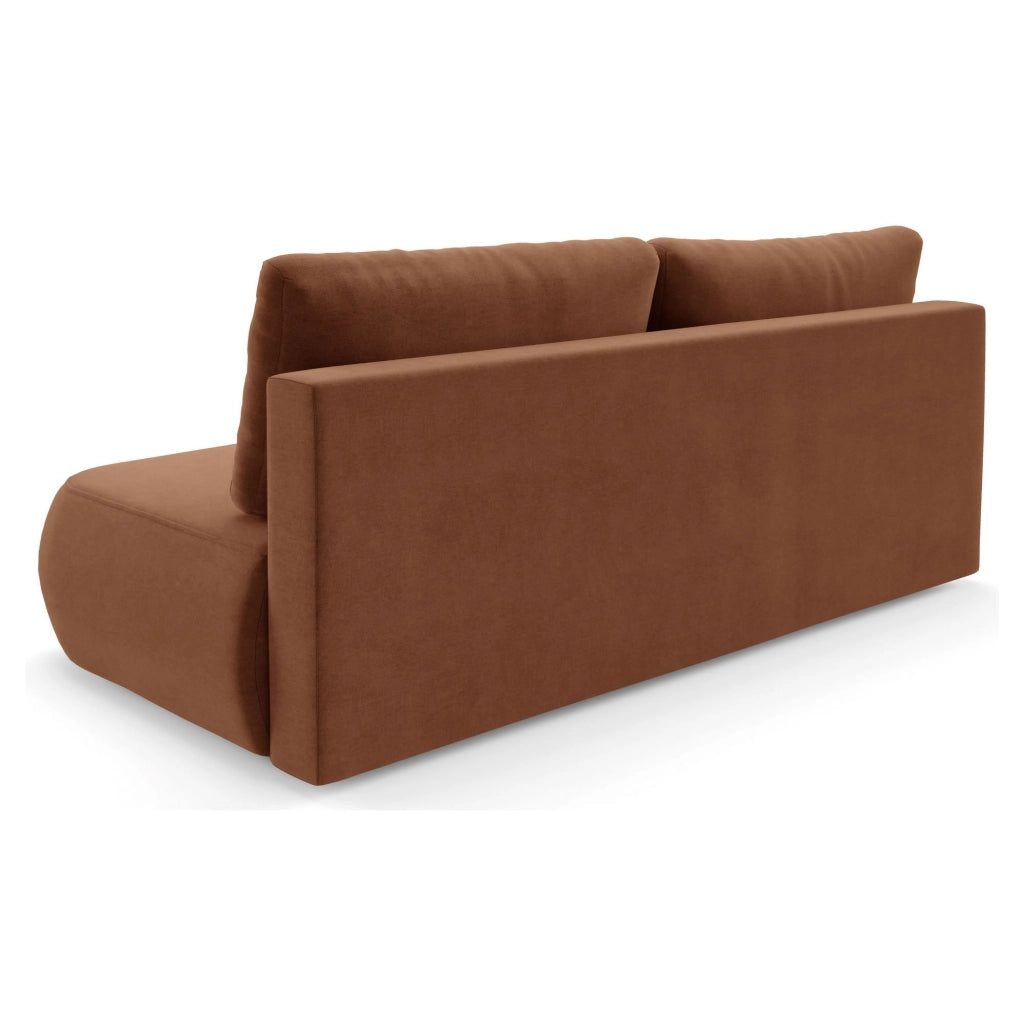 Brugnato, Divano Letto 2 Posti Contenitore, 210x106 cm Arancione