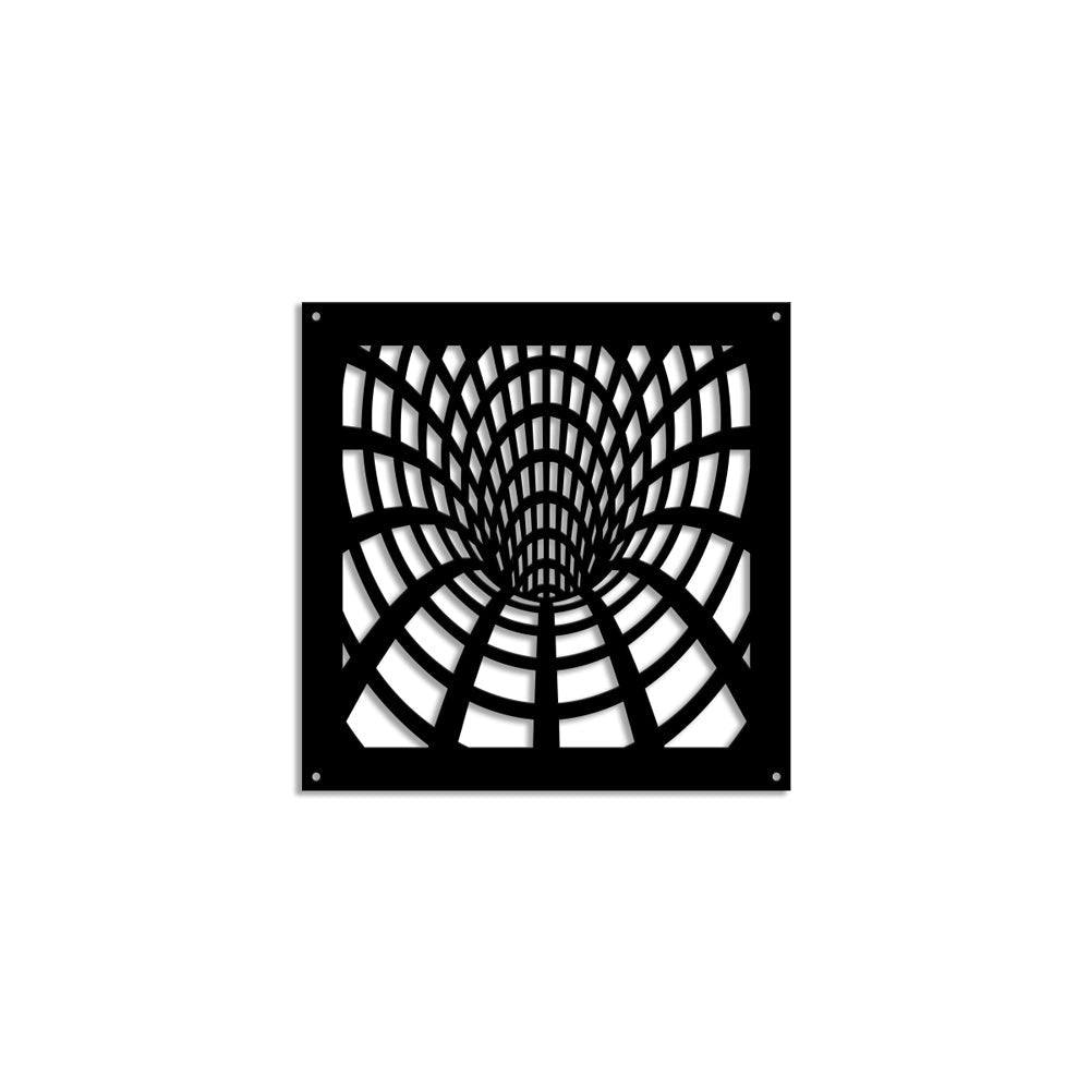 BLACK HOLE - Pannello in PVC traforato - Parasole Misura: 73x73 cm, Colore: nero
